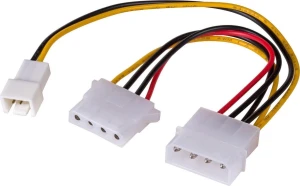 Akyga AK-CA-35 Molex x2 - 3-pin, 0.15m, Wielokolorowy