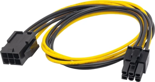 Akyga AK-CA-46 PCIe 6-pin - PCIe 6-pin, 0.4m, Żółty