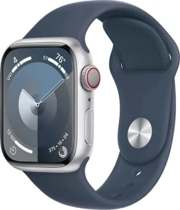 Apple Watch 9 GPS + Cellular 41mm Silver Alu Sport S/M Niebieski