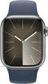 Apple Watch 9 GPS + Cellular 41mm Silver Stainless Steel Sport S/M Niebieski