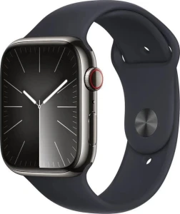 Apple Watch 9 GPS + Cellular 45mm Midnight Stainless Steel Sport S/M Granatowy