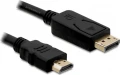 Akyga AK-AV-05 DisplayPort - HDMI 1.8m czarny