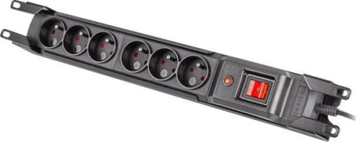 Armac M6 Rack przeciwprzepięciowa 6 gniazd 5 m czarna