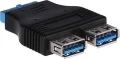 Akyga AK-CA-58 Adapter 2 x USB 3.0 - 19-pin