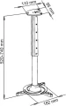 Art Uchwyt podwieszany do projektora, srebrny, 15kg