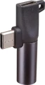 Akyga AK-AD-62 USB-C - Jack 3.5mm + USB-C Czarny