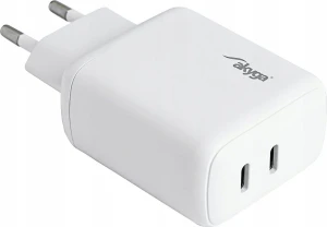 Akyga  AK-CH-19 40W 2x USB-C 20W PD Quick Charge 3.0 5-12V / 1.67-3A biała
