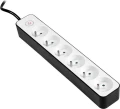 Tracer Zebra przeciwprzepięciowa 6 gniazd 1.5 m biało-czarna