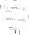 Art Uchwyt biurkowy na 4 monitory 13" - 27" L-04N