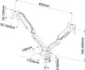 Art Uchwyt biurkowy na 2 monitory 13" - 27" L-13GD