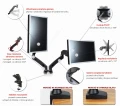 Art Uchwyt biurkowy na 2 monitory 13" - 27" L-13GD