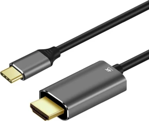 Art USB-C - HDMI 1.8 m Czarno-szary