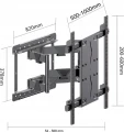 Art ART HOLDER FOR LCD/LED TV 55-120inch AR-92XL 140KG adjustable vertical and horizontal 54-568mm maxVESA 1000x600