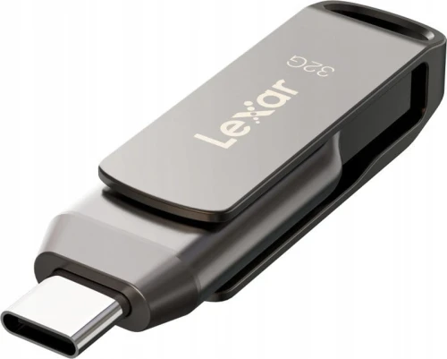 Pendrive Lexar | 2-in-1 Flash Drive | JumpDrive Dual Drive D400 | 32 GB | USB 3.1 | Grey