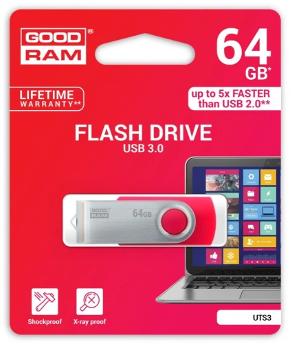 Pendrive GoodRam UTS3 64GB Red