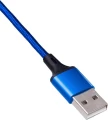 Akyga USB-A - USB-C + microUSB + Lightning 1.2 m Niebieski