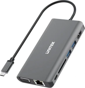 Unitek D1019B Hub USB TYP-C 8w1 100W