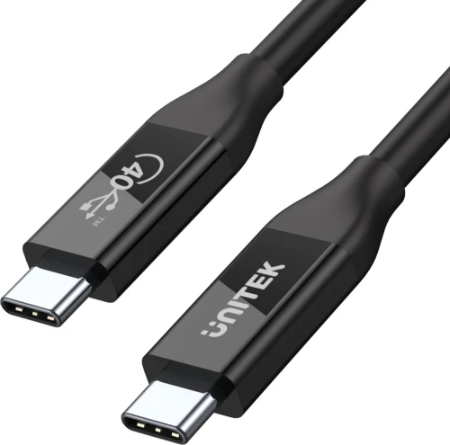 Unitek C14100BK-0.8M USB-C - USB-C 0.8 m Czarny