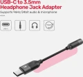 Unitek M1204A USB-C - Jack 3.5mm Czarny