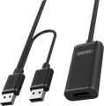 Unitek Y-278USB-A - USB-A 10 m Czarny