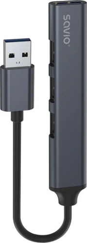 Savio SAVAK-70 USB-A - 3 X USB-A 2.0 1 X USB-A 3.0 SZARY