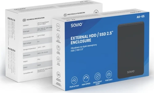 Savio SAVAK-65 2,5 cala, USB 3.0