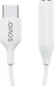Savio SAVAK-52 USB-C - Jack 3.5mm Biały