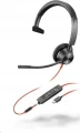 HP Poly Blackwire 3315 Monaural USB-C Headset +3.5mm Plug +USB-C/A Adapter
