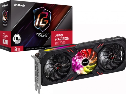 ASRock Radeon RX 7600 Phantom Gaming OC 8GB GDDR6