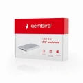 Gembird Obudowa dla dysków 2.5 USB3.0/aluminium/srebrna