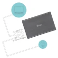 i-tec Zewnętrzna obudowa na dysk MySafe USB-C 3.1 Gen. 2, HDD/SSD 2,5 9.5mm SATA I/II/III