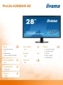 IIYAMA Monitor 28 X2888HS-B2 MVA,FLICKERFREE,SPEAKERS 1920X1080,178/178