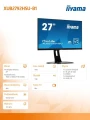 IIYAMA Monitor 27 cali XUB2792HSU-B1 IPS,FHD,HDMI,DP,VGA,PIVOT,USB 3.0,SLIM