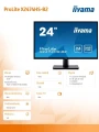 IIYAMA Monitor 24 X2474HS-B2 VA,HDMI,DP,głośniki