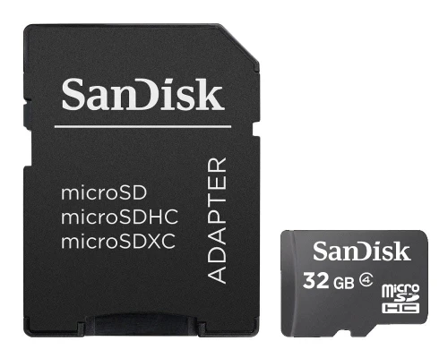 SanDisk microSDHC 32GB + adapter SD