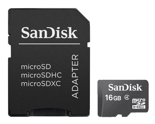 SanDisk microSDHC 16GB + adapter SD