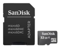 SanDisk microSDHC 32GB + adapter SD
