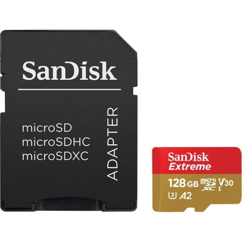 SanDisk Karta pamięci Extreme microSDXC 128GB 160/90 MB/s A2 V30 U3