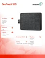 Seagate Dysk zewnętrzny SSD One Touch SSD 1TB USB 3.0 czarny