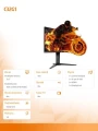 AOC Monitor 31.5 C32G1 VA 144 Hz Curved DP HDMIx2