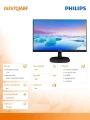 Philips Monitor 23.8 243V7QJABF IPS HDMI DP Głośniki