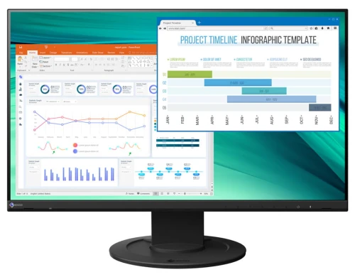 Monitor EIZO EV2460-BK - monitor LCD 23.8" z regulowaną stopką (czarny)