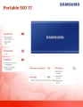 Dysk SSD Samsung T7 Portable blue 1 TB MU-PC1T0H/WW