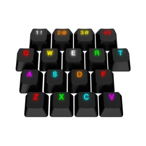 SPC Gear KC104 Black DBL Shot PBT