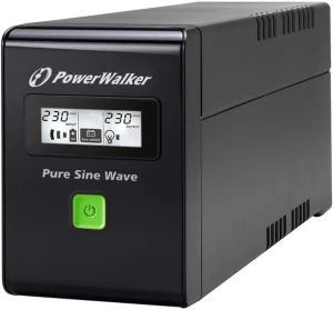 Power Walker   LINE-INTERACTIVE 600VA 3X IEC 230V,PURE SINE    WAVE,RJ11/45 IN/OUT,USB,LCD (Pełna sinusoida)