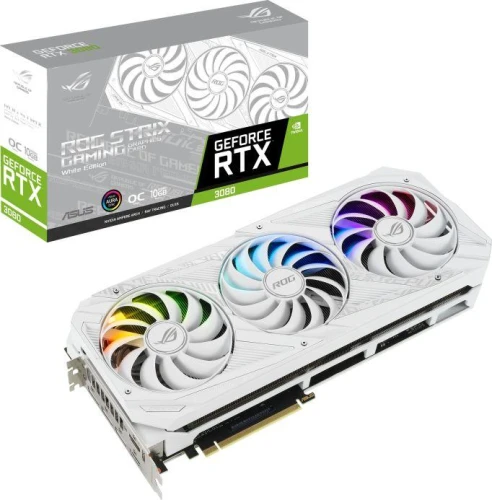 Karta graficzna Asus ROG Strix GeForce RTX 3080 Gaming OC White 10GB GDDR6X