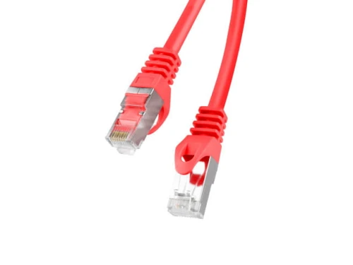 Kabel sieciowy Lan Rj45 Patchcord 5E FTP 1M CZERWONY