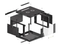 Szafa RACK Lanberg Wisząca 19" 6UWF01-6606-10B
