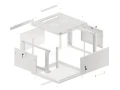 Szafa RACK Lanberg Wisząca 19" 6U WF01-6606-00S