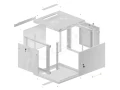Szafa RACK Lanberg Wisząca 19" 9U WF01-6609-00S